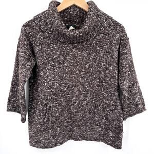 Relaxed‎ Preppy Wool Cowl Neck Sweater Winter Casual J.Crew Women’s Brown Small